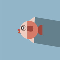 fish flat icon  vector illustration eps10