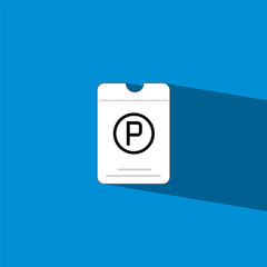 park car card flat icon  vector illustration eps10