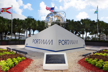 Port of Miami monument Miami FL © Felix Mizioznikov