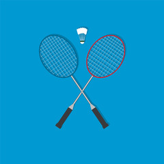 badminton flat icon  vector illustration eps10