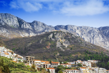 Fototapeta na wymiar View of mountain village in Montenegro