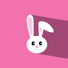 rabbit flat icon  vector illustration eps10