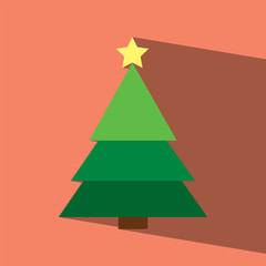 christmas tree flat icon  vector illustration eps10