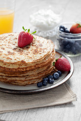 crepes and berries