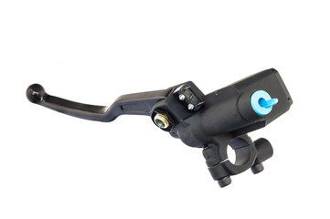 A black motorcycle lever isolated on white