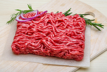 Raw beef minced meat