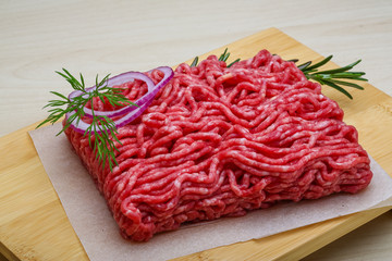 Raw beef minced meat