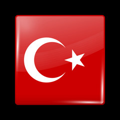 Flag of Turkey. Glossy Icons