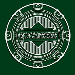 Vector gray flat isolate chip icon  isolated on green.