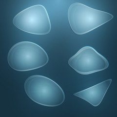 Vector illustration of abstract transparent shapes