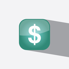 Obraz premium money button icon flat vector illustration eps10