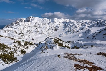 Fototapeta na wymiar Vogel ski resort in Bohinj in Julian Alps