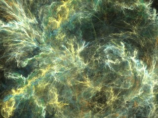 Abstract shapes made of fractal textures.