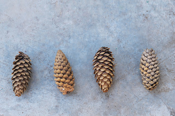 cones on a blue background