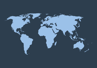 Fototapeta na wymiar Vector illustration of a world map