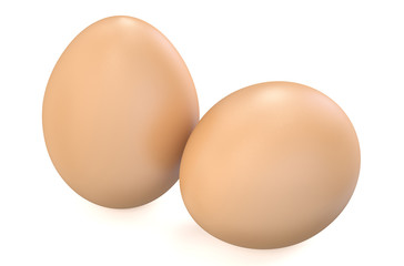 two brown eggs