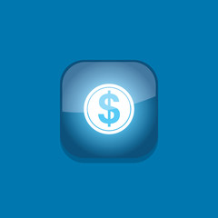 bank money button icon flat  vector illustration eps10