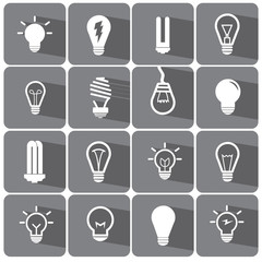 bulb and finance icon set vector illustration eps10