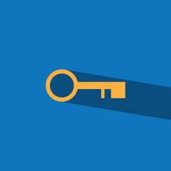 key flat icon  vector illustration eps10