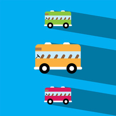 school bus flat icon  vector illustration eps10