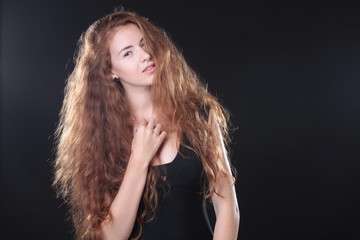 Naklejka premium Pretty woman modeling