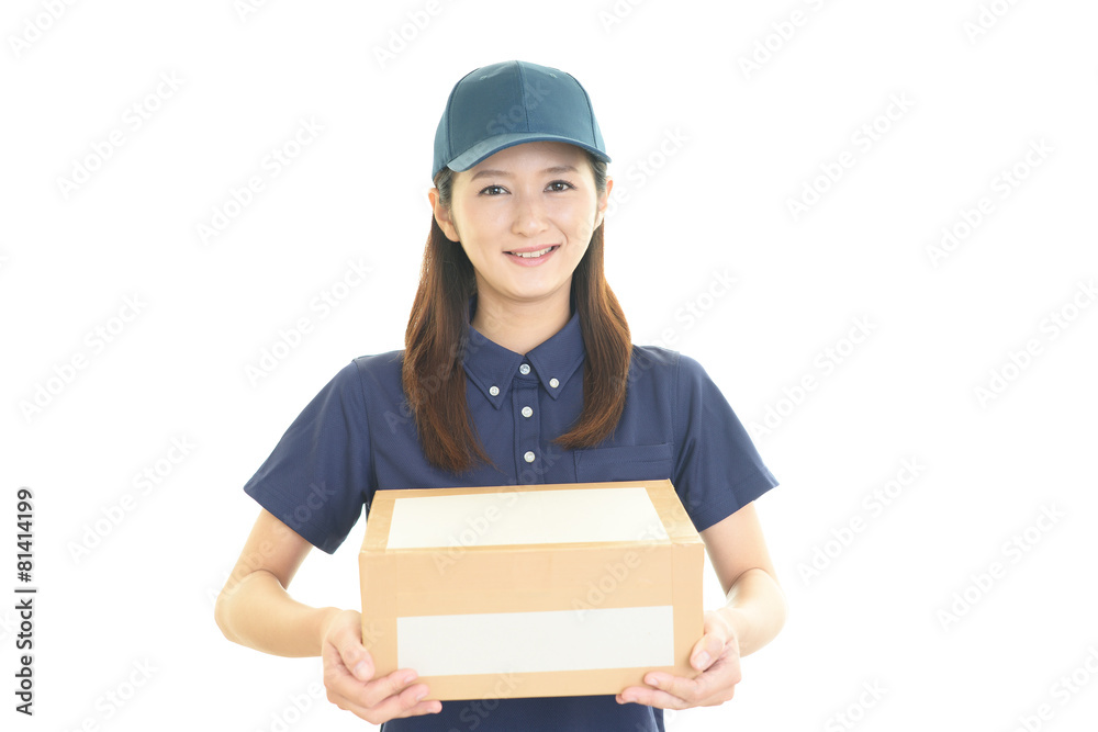 Canvas Prints 荷物を運ぶ女性労働者