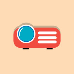 projector flat icon  vector illustration eps10