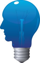 Blue Head Bulb Turned Off