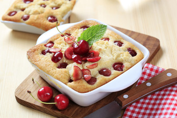Cherry sponge cake