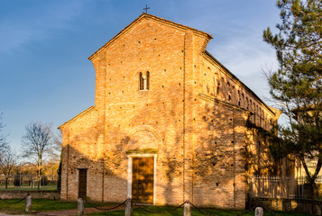 Fototapeta premium Façade of VII Century Saint Peter in Sylvis parish church