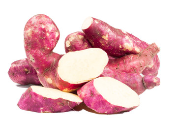 sweet potato on the white background