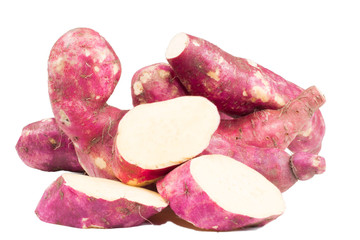 sweet potato on the white background