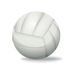 White Volleyball Isolated on a White Background Illustration