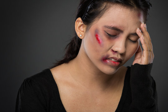 Asian woman victim of domestic abuse