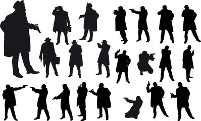 Black gangster silhouette