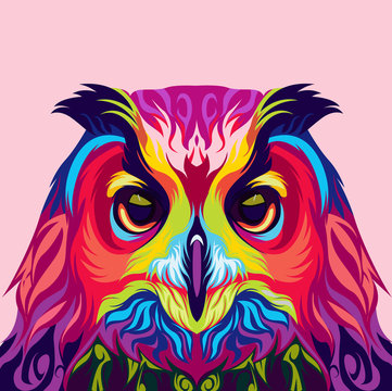 Owl Colorful Vector