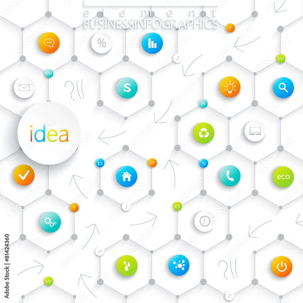 Poster modern infographic design with place for your text. can be used
