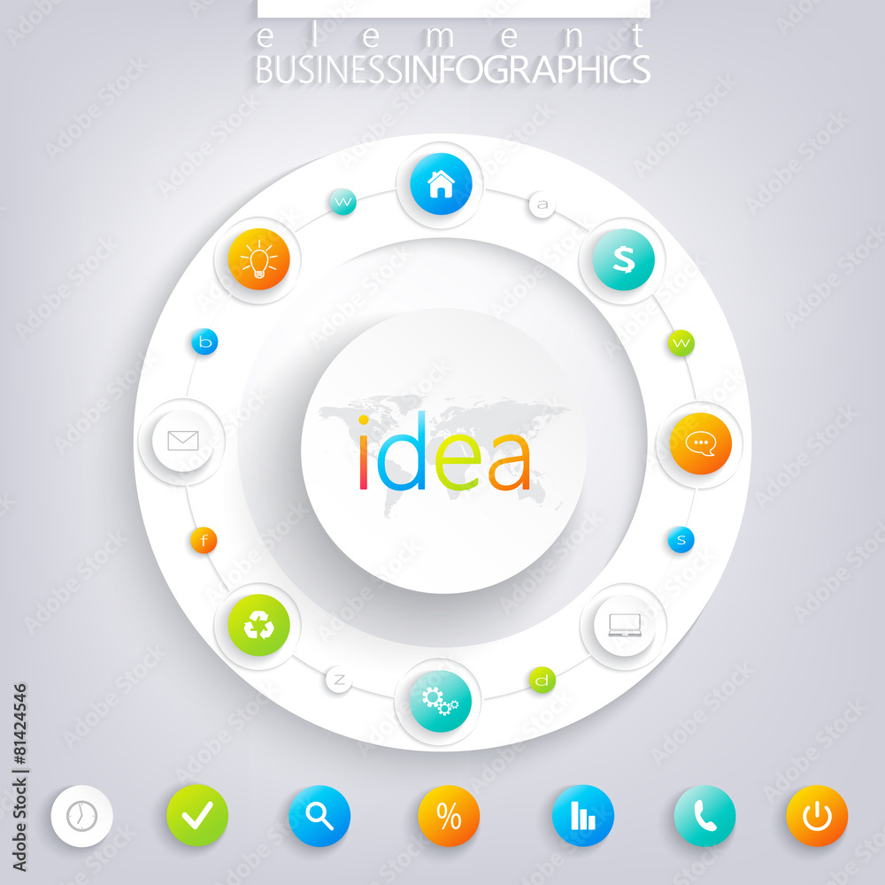 Poster modern infographic design with place for your text. can be used