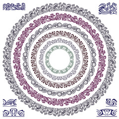 Vector ornament pattern in the art-nouveau style