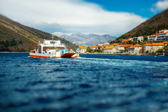 Ferry in Kotor bay