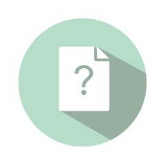 Icono hoja ayuda azul botón sombra