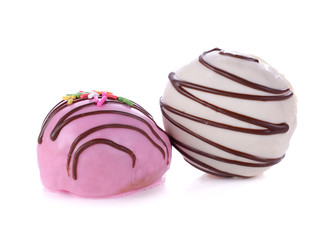 Donut isolated on white background.