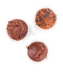 Muffins with chocolate.