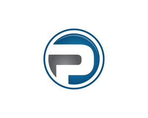 P circle logo icon template 4