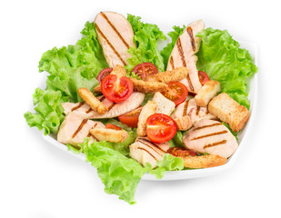 Beautiful caesar salad.