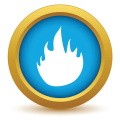 Gold fire icon