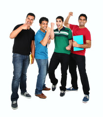 Obraz premium Young Indian/Asian group of people Isolated on white background.