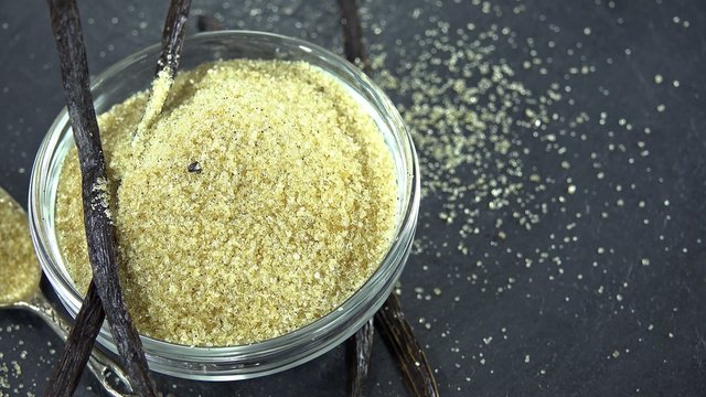 Heap of brown rotating Vanilla Sugar (not seamless loopable)
