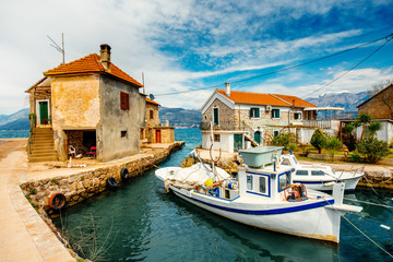 Fototapeta na wymiar Old marina in Montenegro