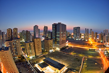Naklejka premium Night view of Sharjah, UAE